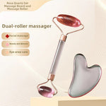 Resin Crystal Facial Massage Roller and Gua Sha Board Set