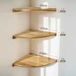 Solid Wood Corner Shelf Storage Rack Wall-Mounted Shelf