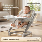Children's dining table and chairs with adjustable trays
