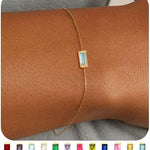 Zircon Birthstone Pearl Bracelet with Sailor Buckle