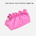 Soft Satin Ruffled Cosmetic Bag