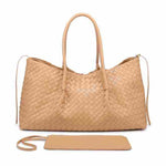 Woven Double-Sided Shoulder Tote Bag