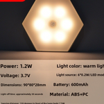 Hexagonal Motion Sensor Night Light