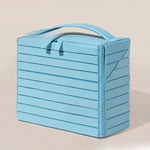 Geometric Rhombus Cosmetic Bag with Partitioned Storage