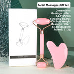 Resin Crystal Facial Massage Roller and Gua Sha Board Set
