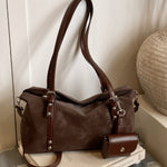 Retro Suede Shoulder Bag