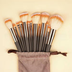 13 Piece Makeup Brush Set for Powder Blush Eye Lip