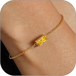 Zircon Birthstone Pearl Bracelet with Sailor Buckle